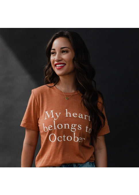 My Heart Belongs to October Graphic T-Shirt