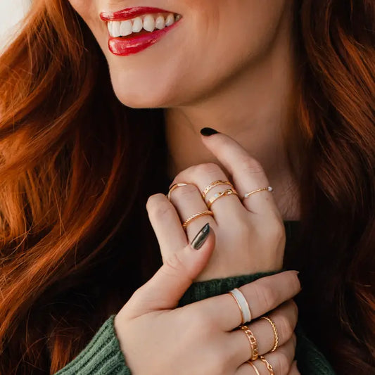 Set of 10 Assorted Gold Rings