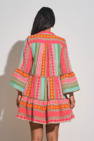 Neon Multi A Line Dress