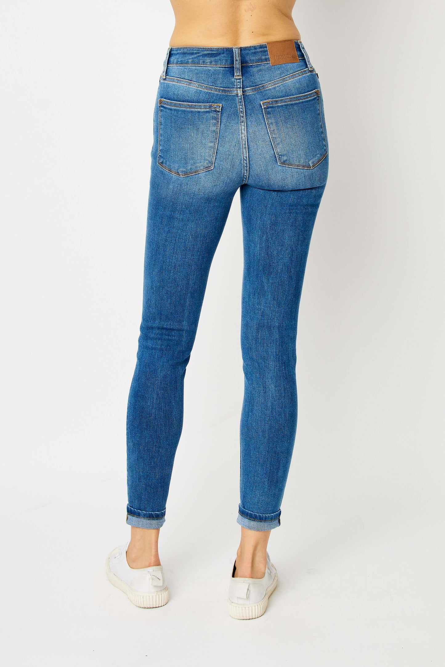 Judy Blue High Waisted Cuffed Hem Skinny Jean
