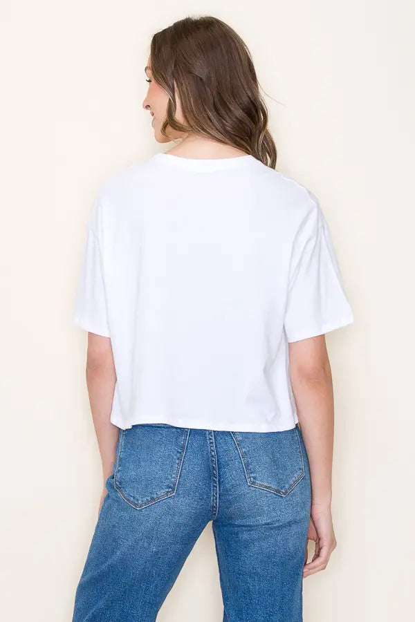 Rock N Roll Graphic Crop Top T-Shirt