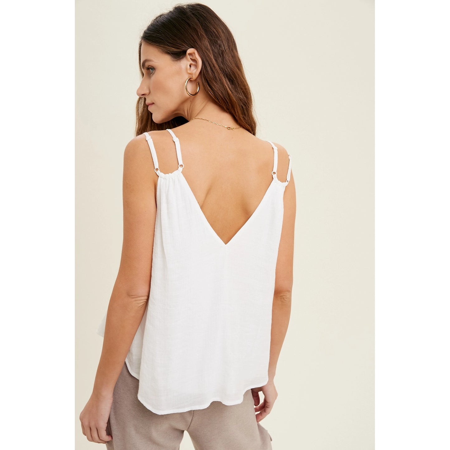 Crochet Babydoll Tank with Double Straps