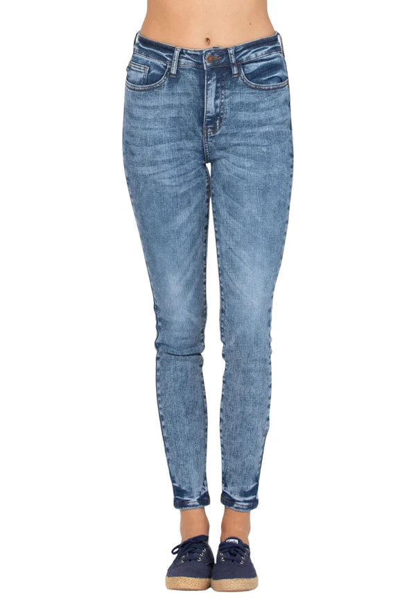 Judy Blue High Waist Acid/Mineral Wash Skinny Jeans