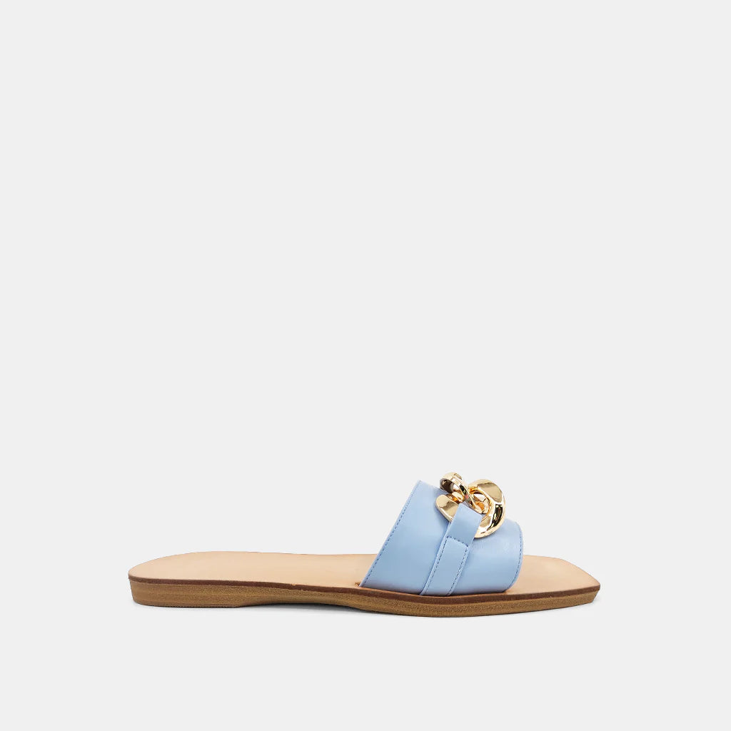 Dilia Light Blue Flat Sandals
