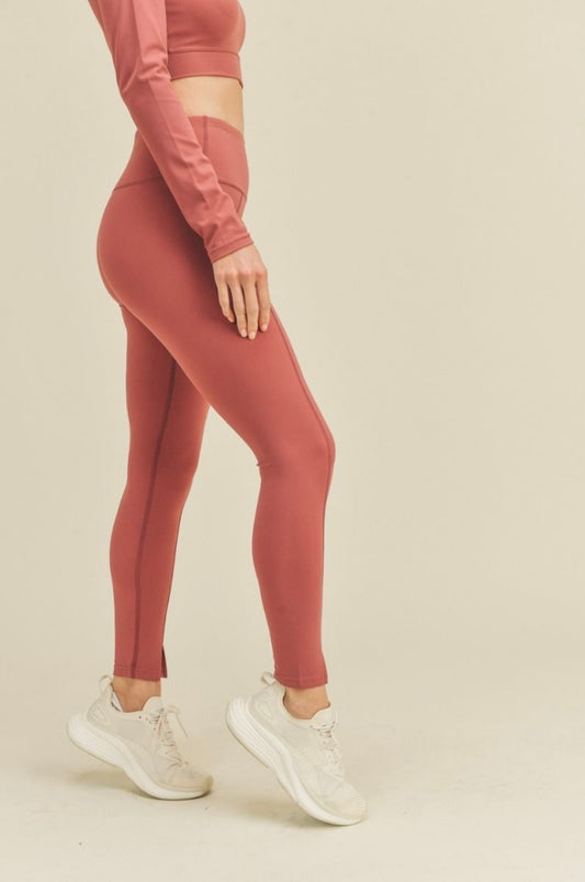 High-Waisted Front Slit Leggings