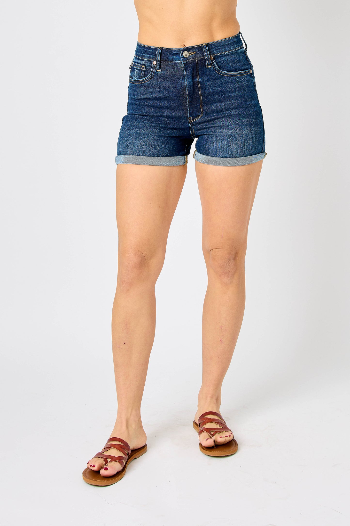 Judy Blue High Waisted Tummy Control Cool Denim Shorts