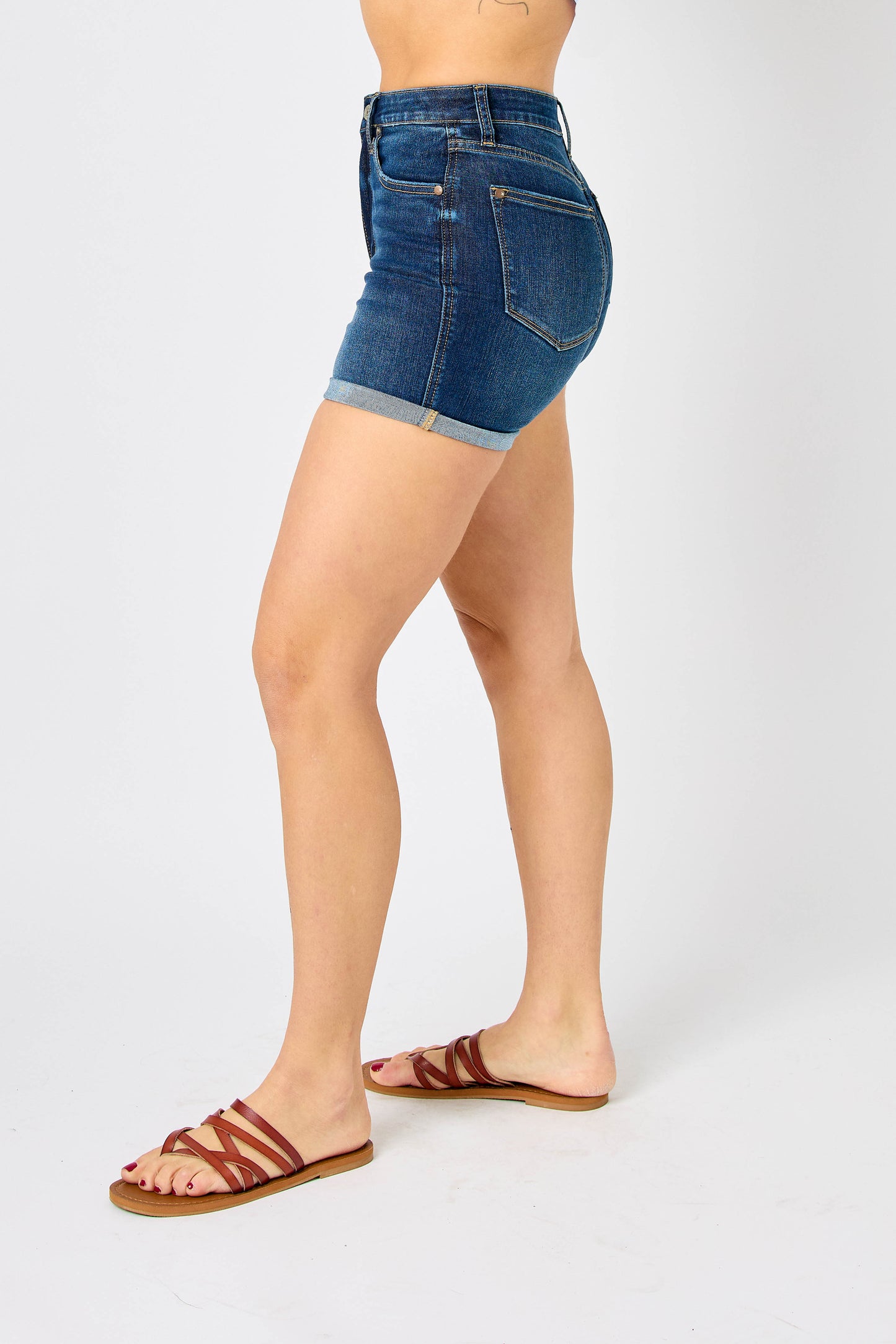 Judy Blue High Waisted Tummy Control Cool Denim Shorts