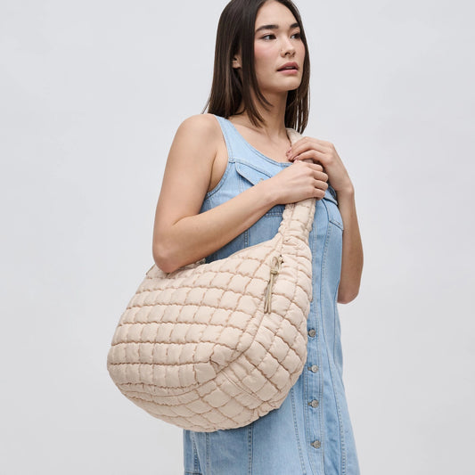 Revive - Quilted Puffer Nylon Hobo Bag