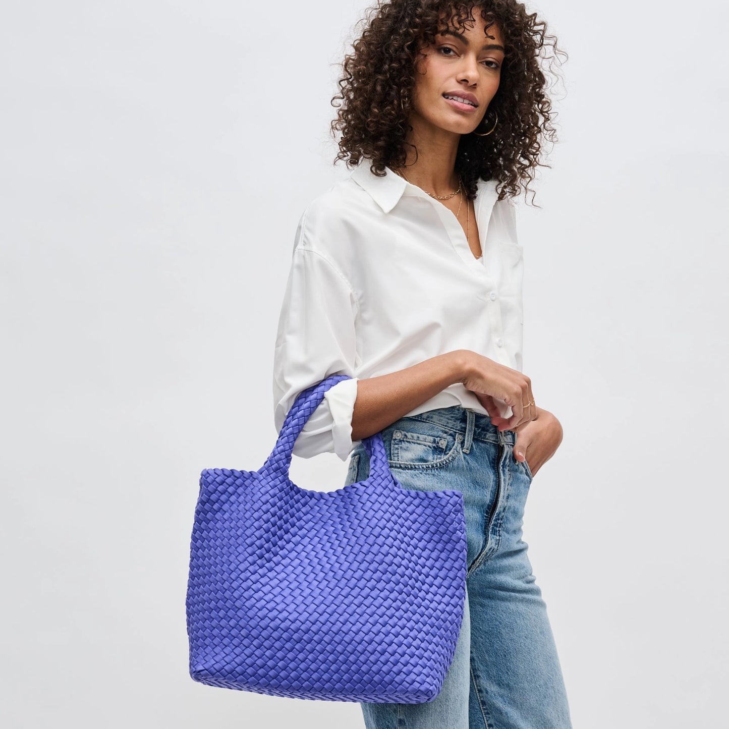 Sky's The Limit - Medium Woven Neoprene Tote