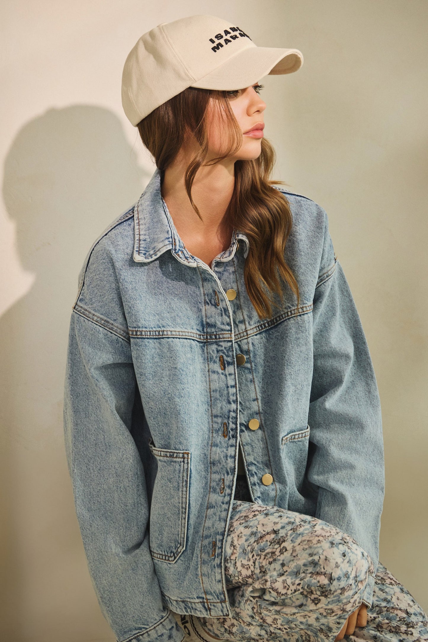 Vintage Denim Jacket w/ Square Pocket