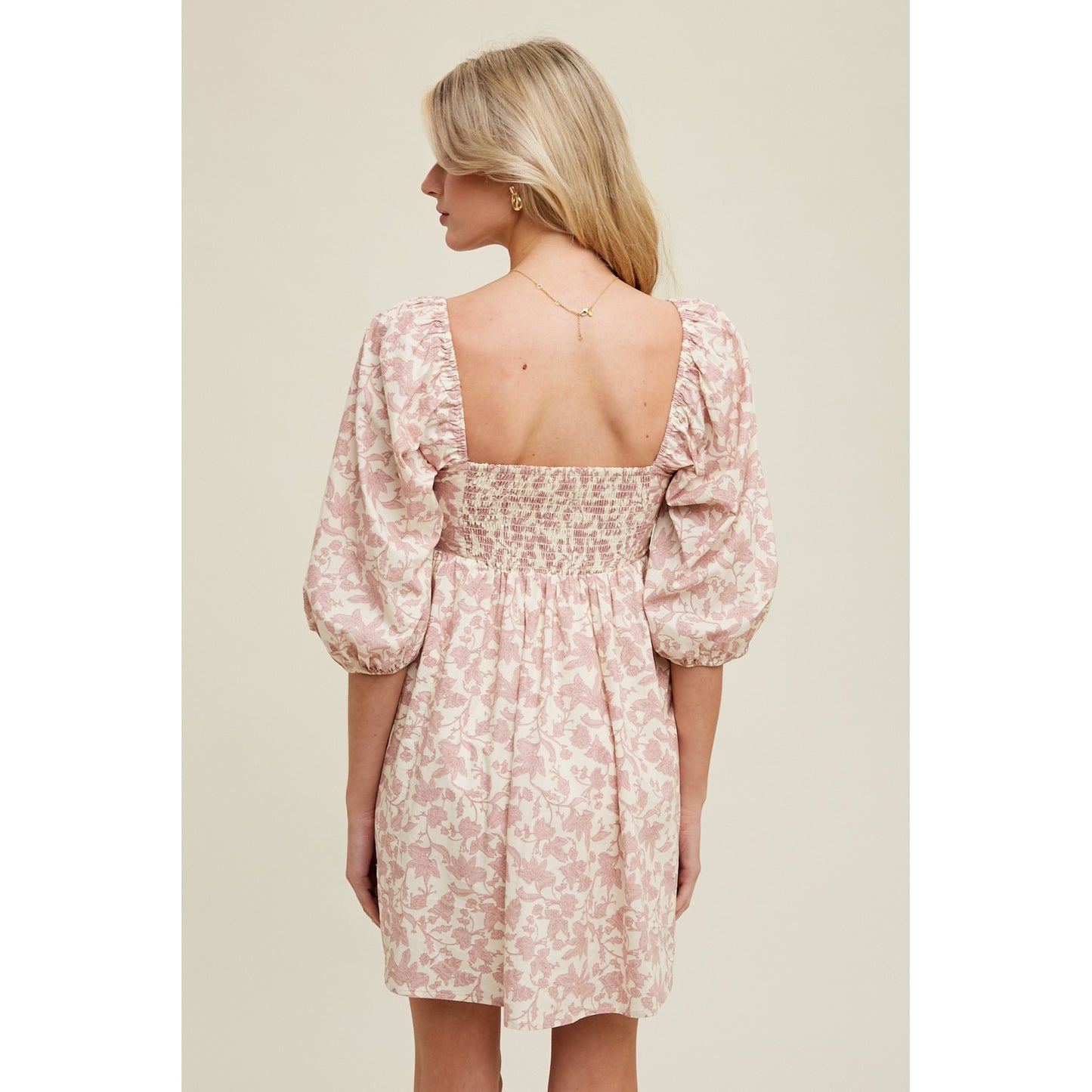 Floral Ruched Bust Mini Dress