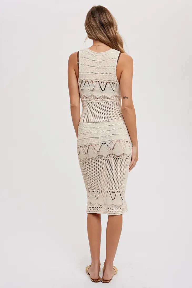 Beach Cover-Up Knit Dress