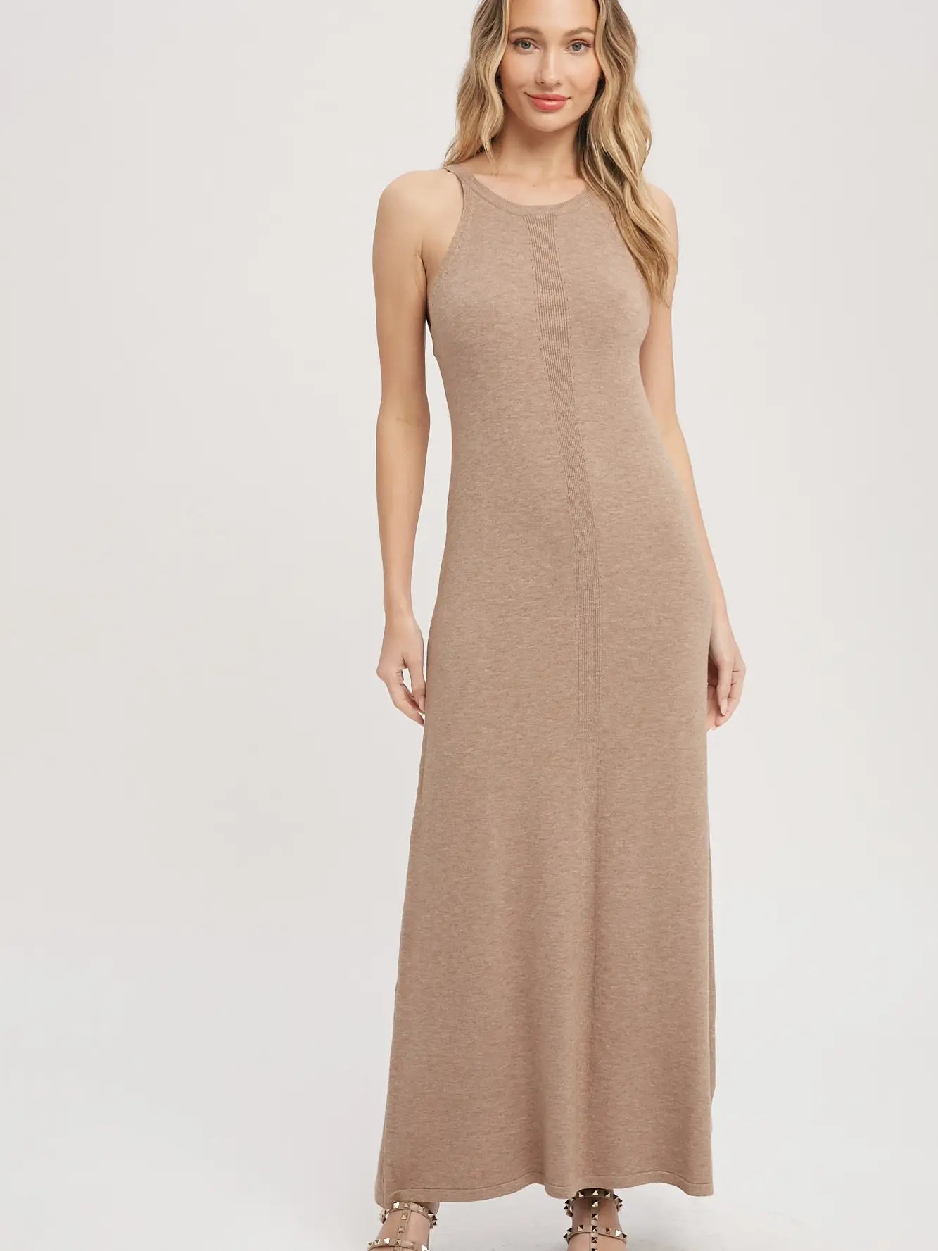 High Neck Maxi Dress