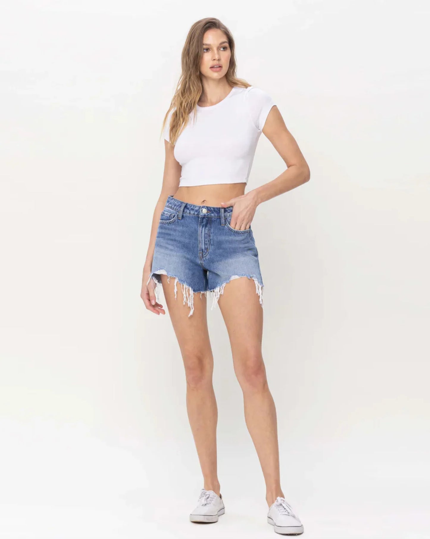 High Rise Jean Shorts