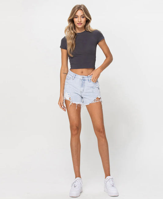 High Rise with Lace Flower Pocket Shorts